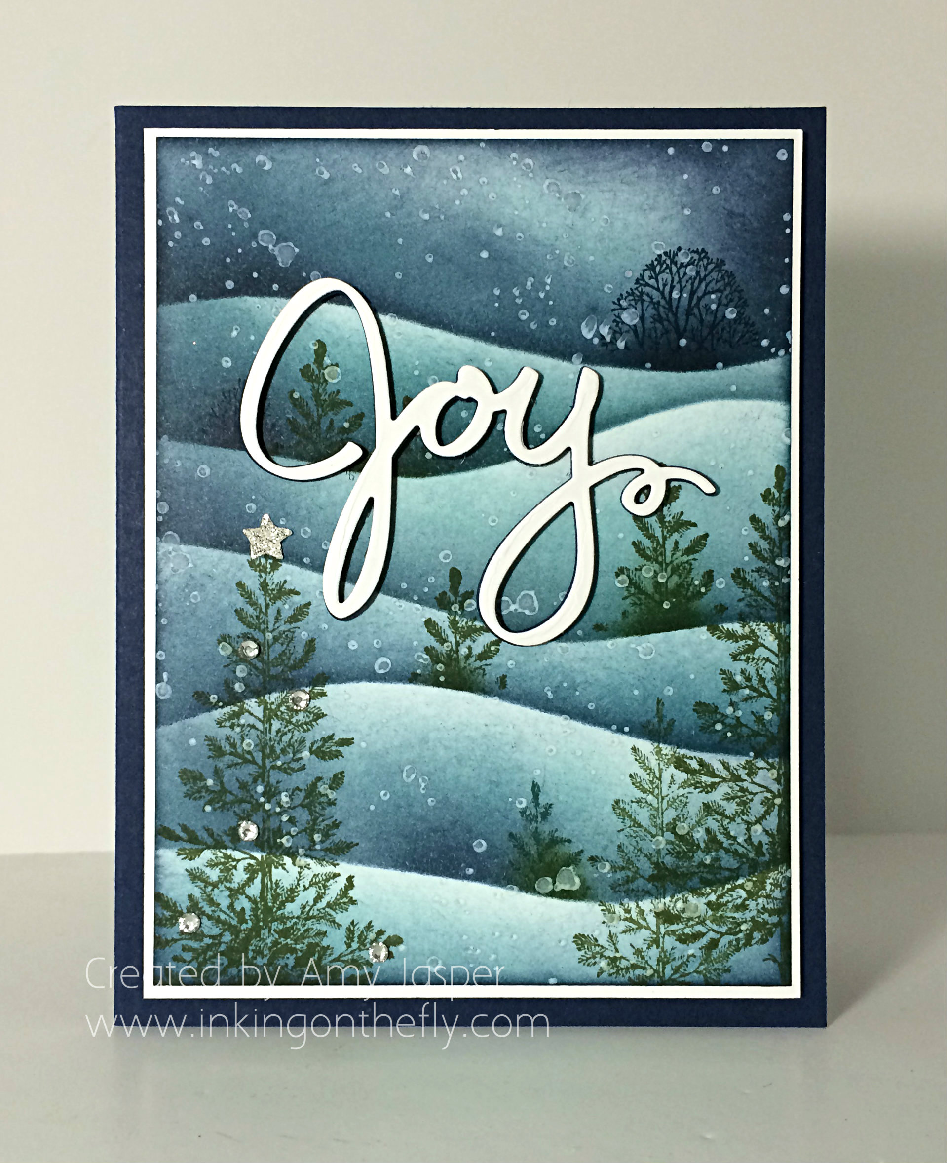 Winter Joy Wreath Pop Up Card